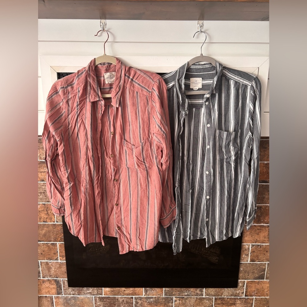 American Eagle Outfitters Casual Button Down Shirts size Large